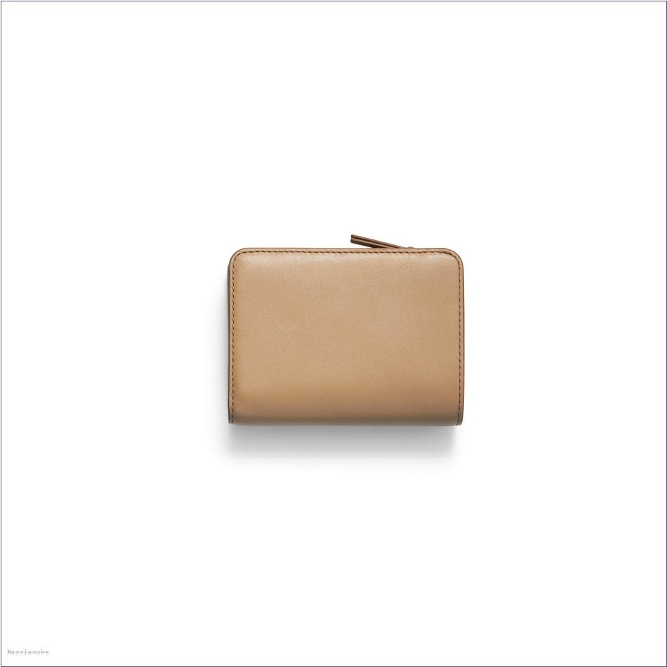  Marc Jacobs CAMEL The Covered J Marc Mini Compact Wallet