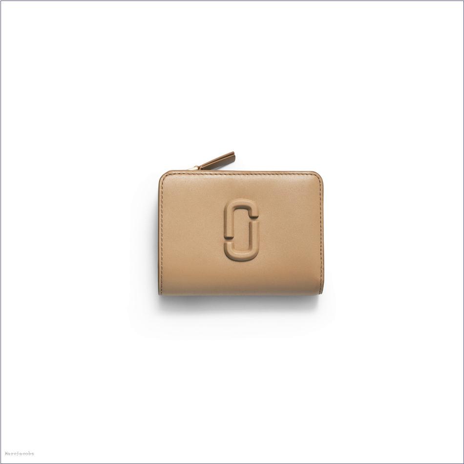  Marc Jacobs CAMEL The Covered J Marc Mini Compact Wallet