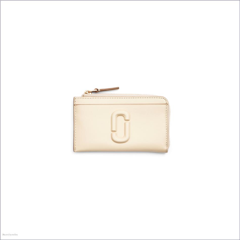  Marc Jacobs CLOUD WHITE WALLETS/View All Wallets/The Covered J Marc Top Zip Multi Wallet