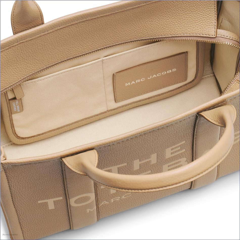  Marc Jacobs CAMEL BAGS/The Tote Bag/The Leather Medium Tote Bag