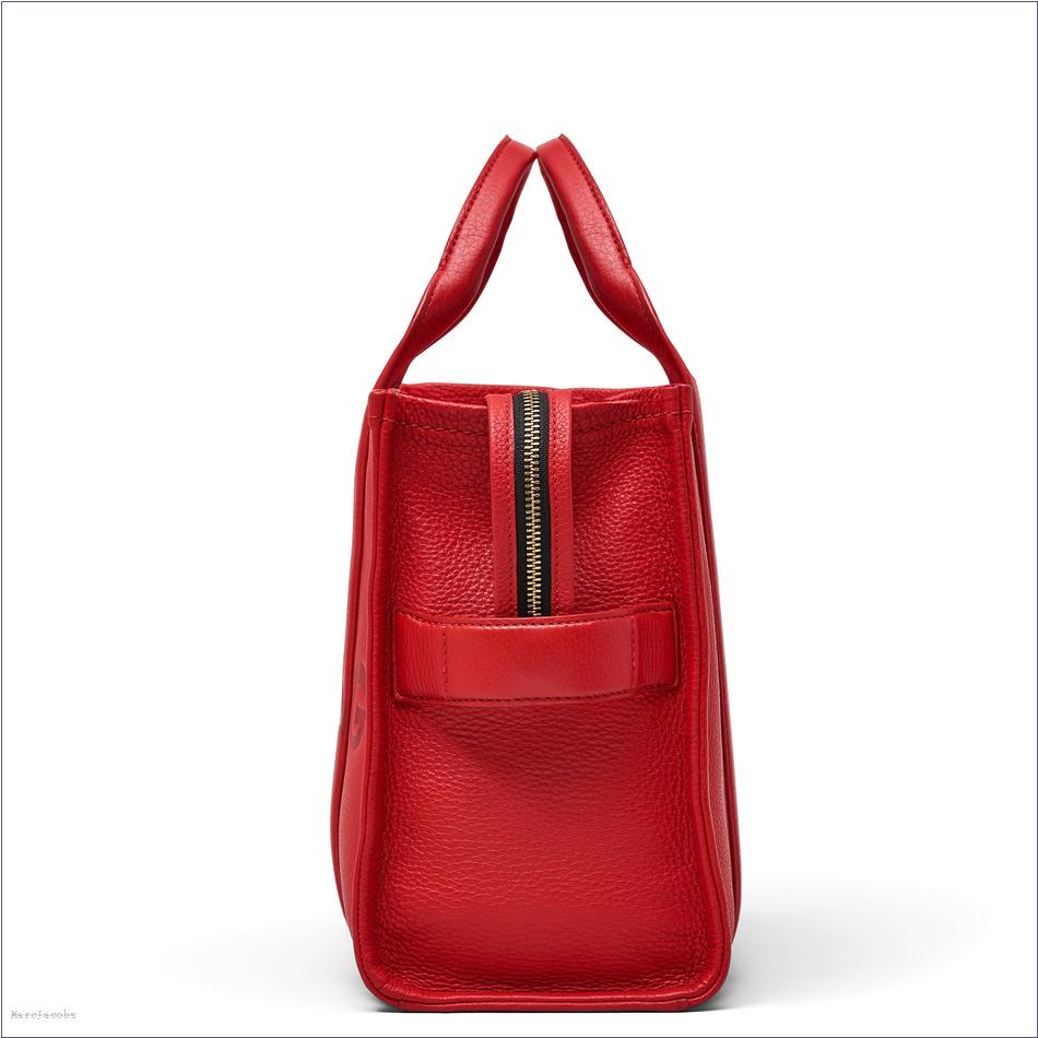  Marc Jacobs TRUE RED BAGS/The Tote Bag/The Leather Medium Tote Bag