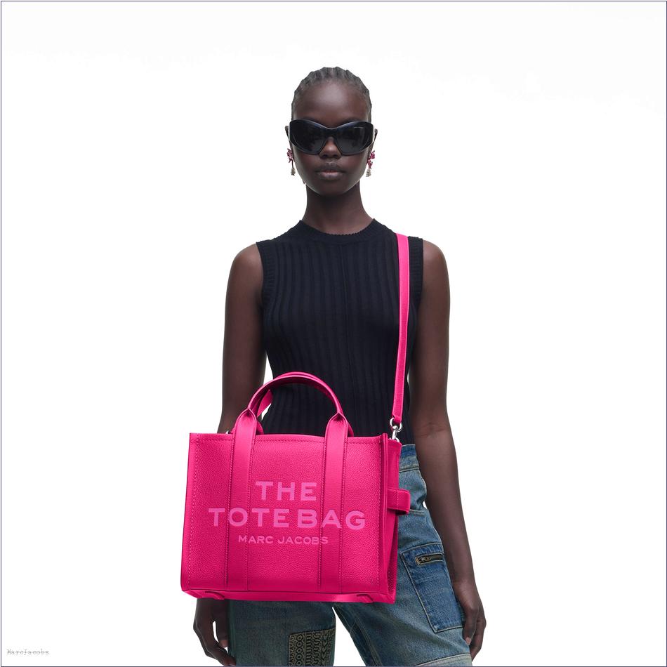  Marc Jacobs HOT PINK BAGS/The Tote Bag/The Leather Medium Tote Bag