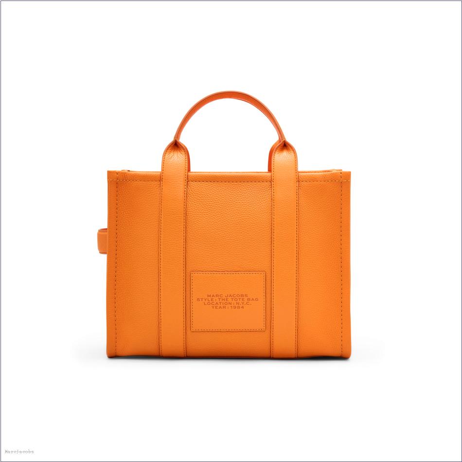  Marc Jacobs TANGERINE BAGS/The Tote Bag/The Leather Medium Tote Bag