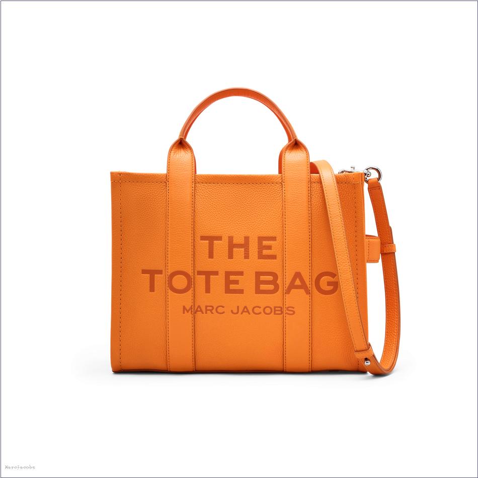  Marc Jacobs TANGERINE BAGS/The Tote Bag/The Leather Medium Tote Bag