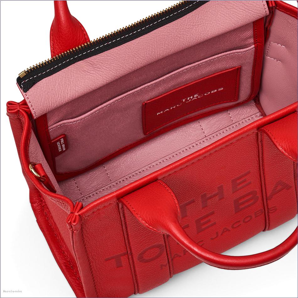  Marc Jacobs TRUE RED BAGS/The Tote Bag/The Leather Small Tote Bag