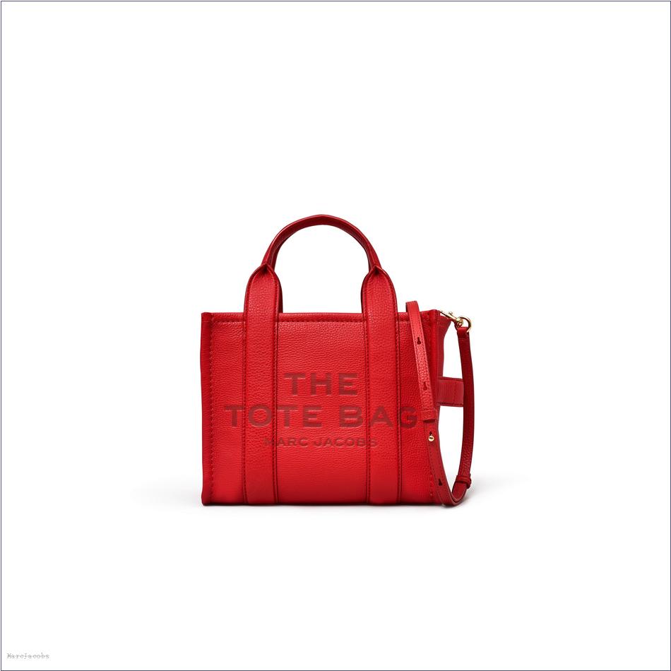  Marc Jacobs TRUE RED BAGS/The Tote Bag/The Leather Small Tote Bag