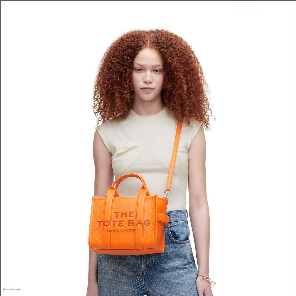  Marc Jacobs TANGERINE BAGS/The Tote Bag/The Leather Small Tote Bag