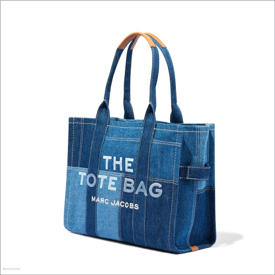  Marc Jacobs BLUE DENIM BAGS/The Tote Bag/The Denim Large Tote Bag