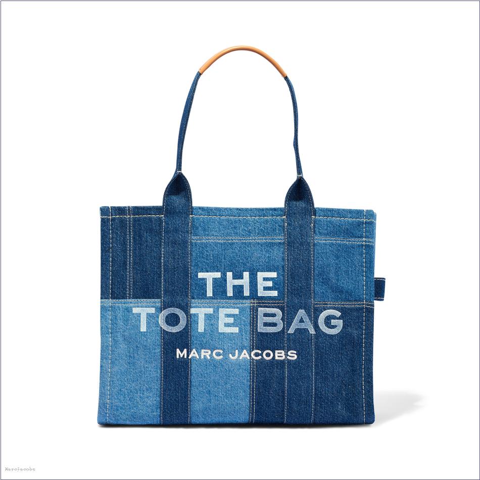  Marc Jacobs BLUE DENIM BAGS/The Tote Bag/The Denim Large Tote Bag