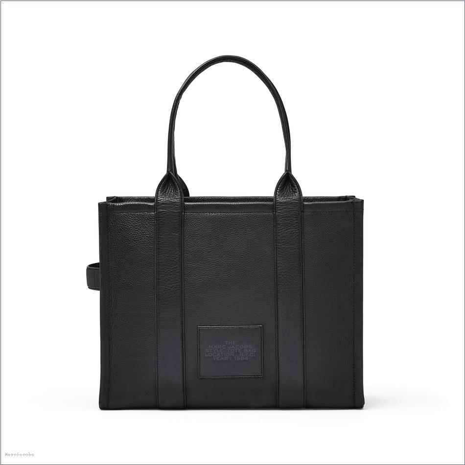  Marc Jacobs BLACK BAGS/The Tote Bag/The Leather Large Tote Bag