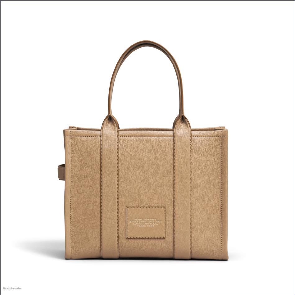  Marc Jacobs CAMEL BAGS/The Tote Bag/The Leather Large Tote Bag