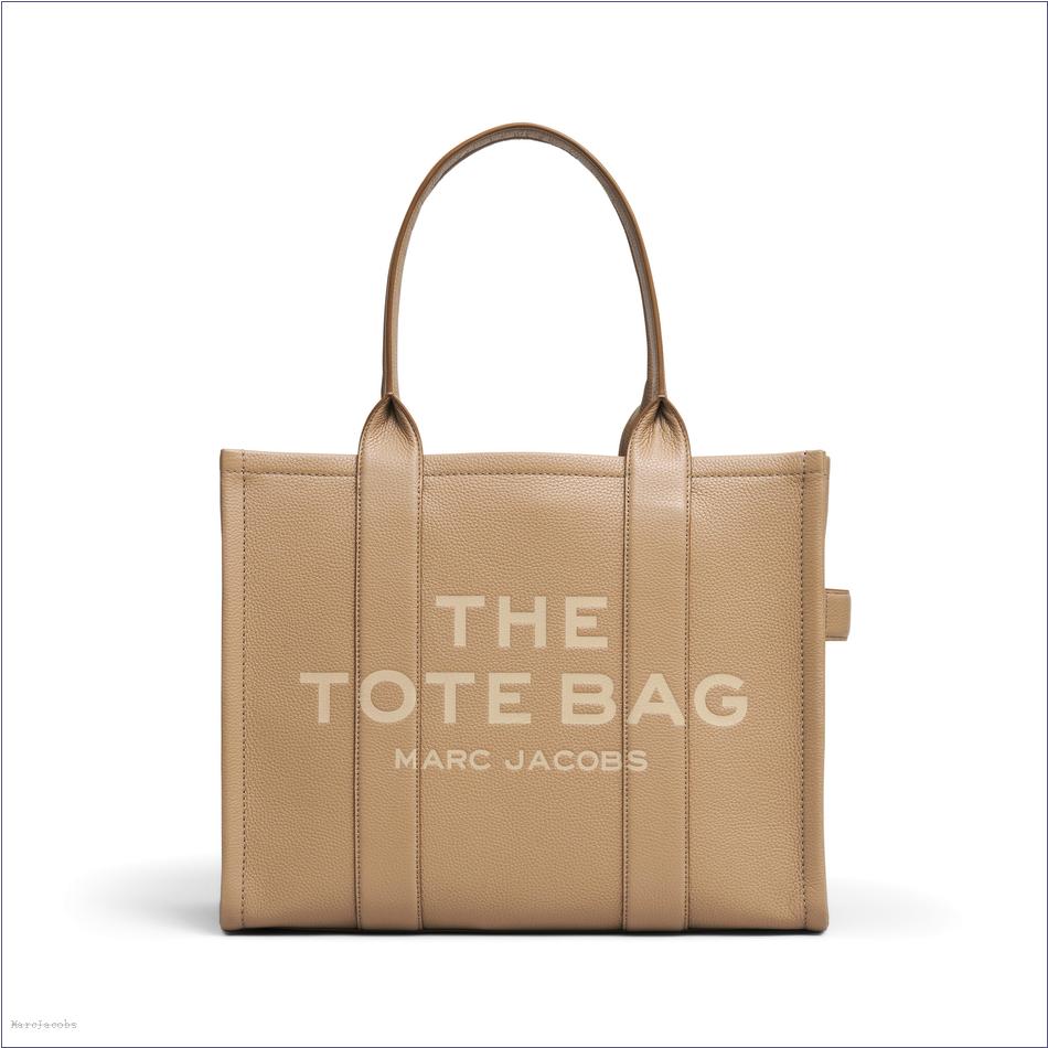  Marc Jacobs CAMEL BAGS/The Tote Bag/The Leather Large Tote Bag