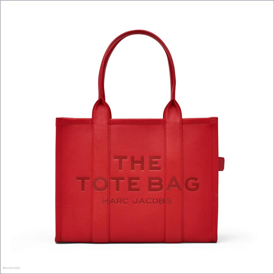  Marc Jacobs TRUE RED BAGS/The Tote Bag/The Leather Large Tote Bag