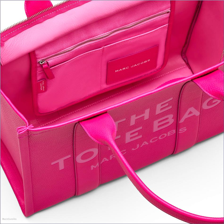  Marc Jacobs HOT PINK BAGS/The Tote Bag/The Leather Large Tote Bag