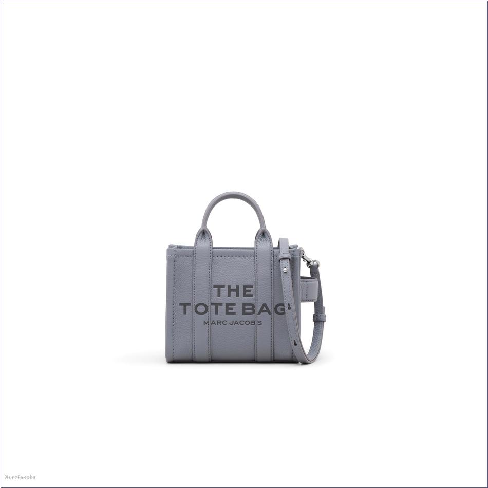  Marc Jacobs WOLF GREY The Leather Crossbody Tote Bag