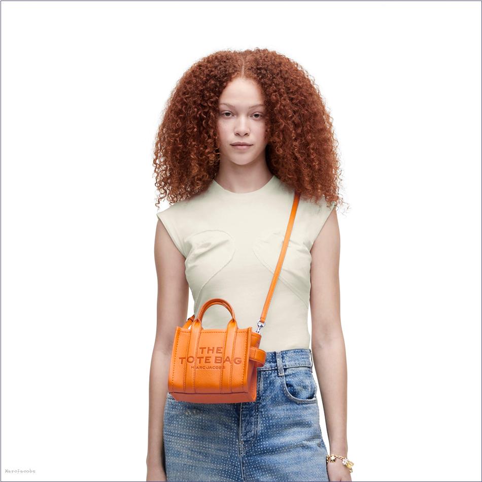  Marc Jacobs TANGERINE BAGS/The Tote Bag/The Leather Crossbody Tote Bag