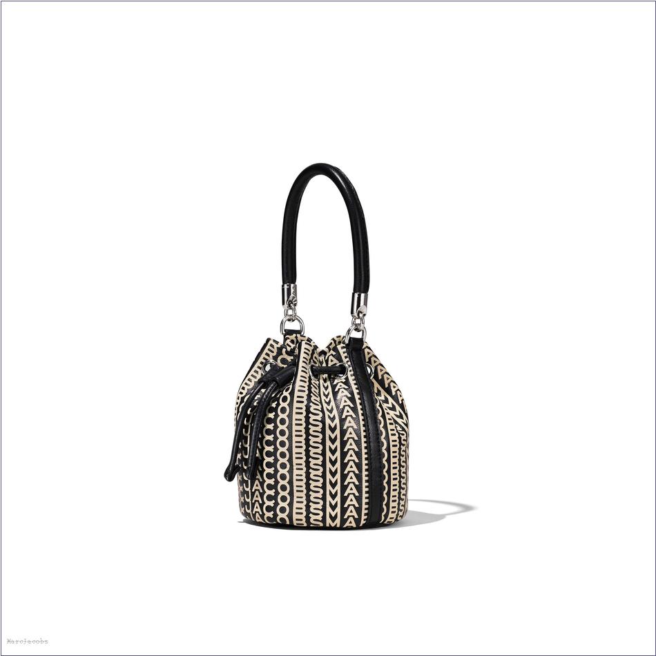  Marc Jacobs BLACK/WHITE MARCDOWN/View All Marcdown/The Monogram Leather Mini Bucket Bag