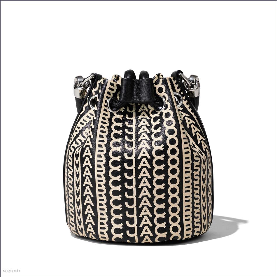  Marc Jacobs BLACK/WHITE MARCDOWN/View All Marcdown/The Monogram Leather Mini Bucket Bag