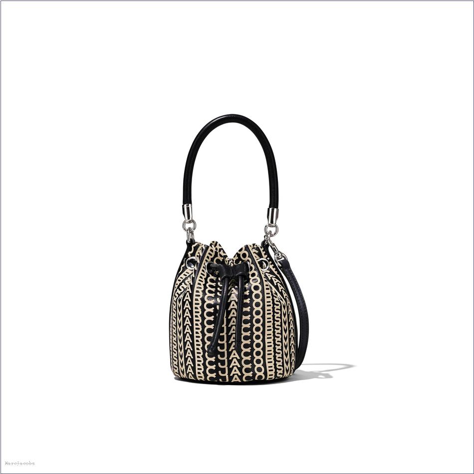  Marc Jacobs BLACK/WHITE MARCDOWN/View All Marcdown/The Monogram Leather Mini Bucket Bag