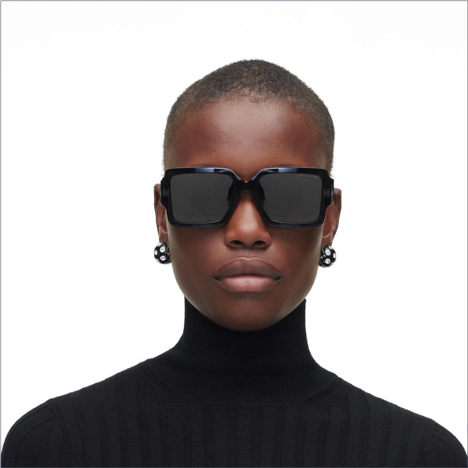  Marc Jacobs BLACK/WHITE ACCESSORIES/Sunglasses/The Bold Logo Square Sunglasses