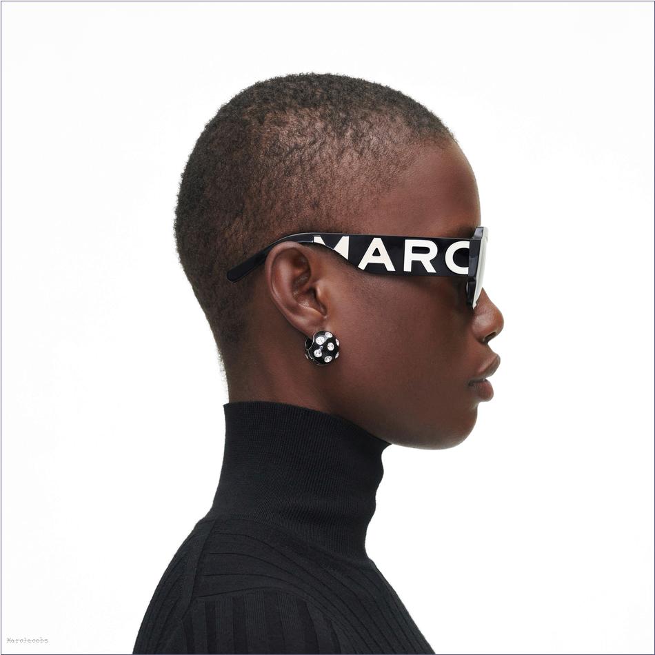  Marc Jacobs BLACK/WHITE ACCESSORIES/Sunglasses/The Bold Logo Square Sunglasses