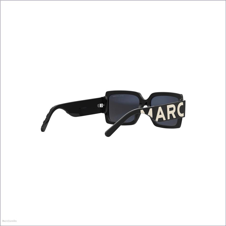  Marc Jacobs BLACK/WHITE ACCESSORIES/Sunglasses/The Bold Logo Square Sunglasses