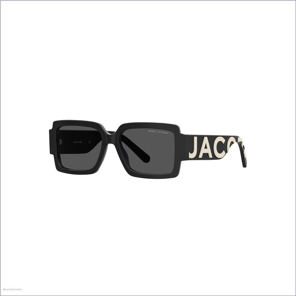  Marc Jacobs BLACK/WHITE ACCESSORIES/Sunglasses/The Bold Logo Square Sunglasses