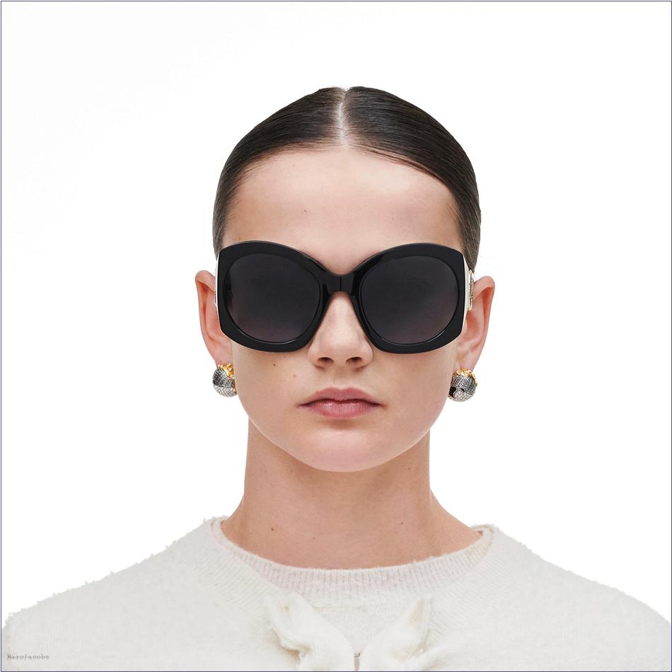  Marc Jacobs BLACK ACCESSORIES/Sunglasses/The Crystal J Marc Oversized Sunglasses