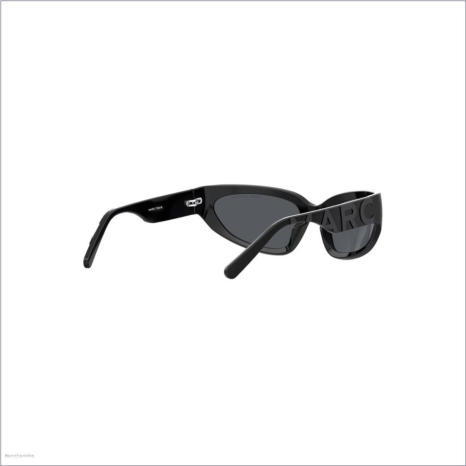  Marc Jacobs BLACK ACCESSORIES/Sunglasses/The Bold Logo Wrapped Mirrored Sunglasses