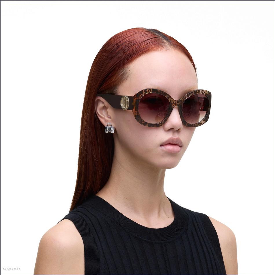  Marc Jacobs HAVANA ACCESSORIES/Sunglasses/The J Marc Monogram Round Sunglasses