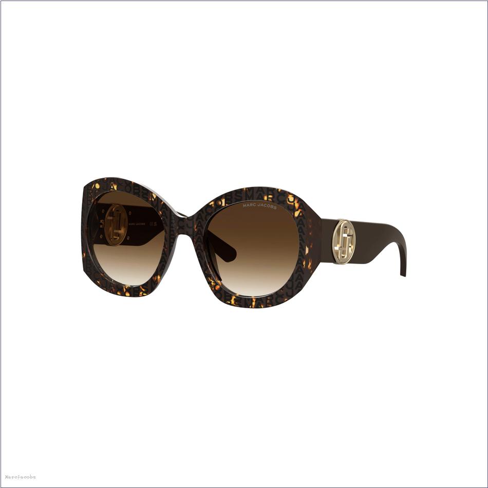  Marc Jacobs HAVANA ACCESSORIES/Sunglasses/The J Marc Monogram Round Sunglasses