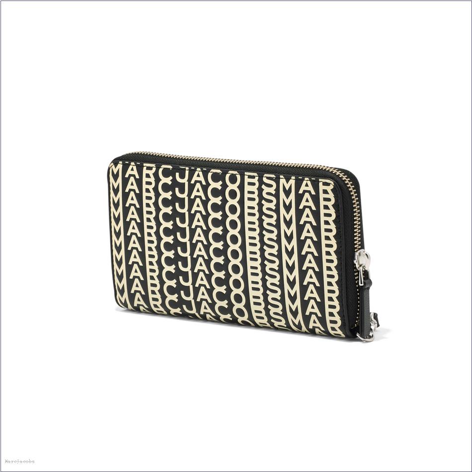  Marc Jacobs BLACK/WHITE MARCDOWN/View All Marcdown/The Monogram Leather Continental Wristlet Wallet