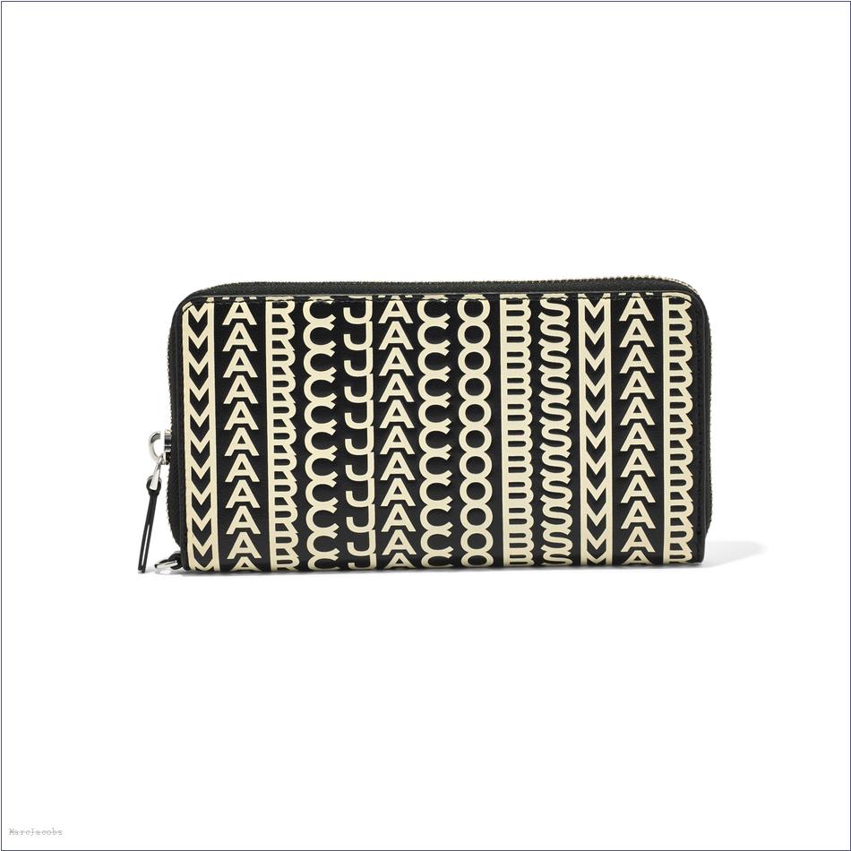  Marc Jacobs BLACK/WHITE MARCDOWN/View All Marcdown/The Monogram Leather Continental Wristlet Wallet