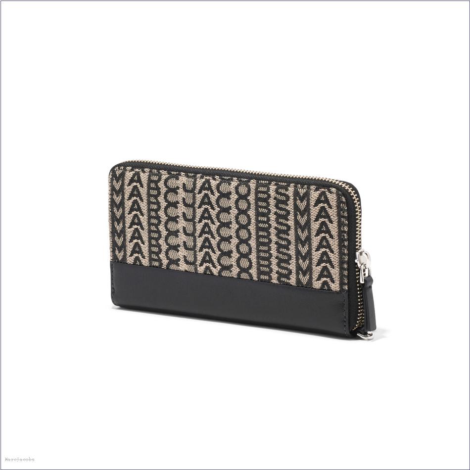  Marc Jacobs BEIGE MULTI MARCDOWN/View All Marcdown/The Monogram Jacquard Continental Wristlet Wallet