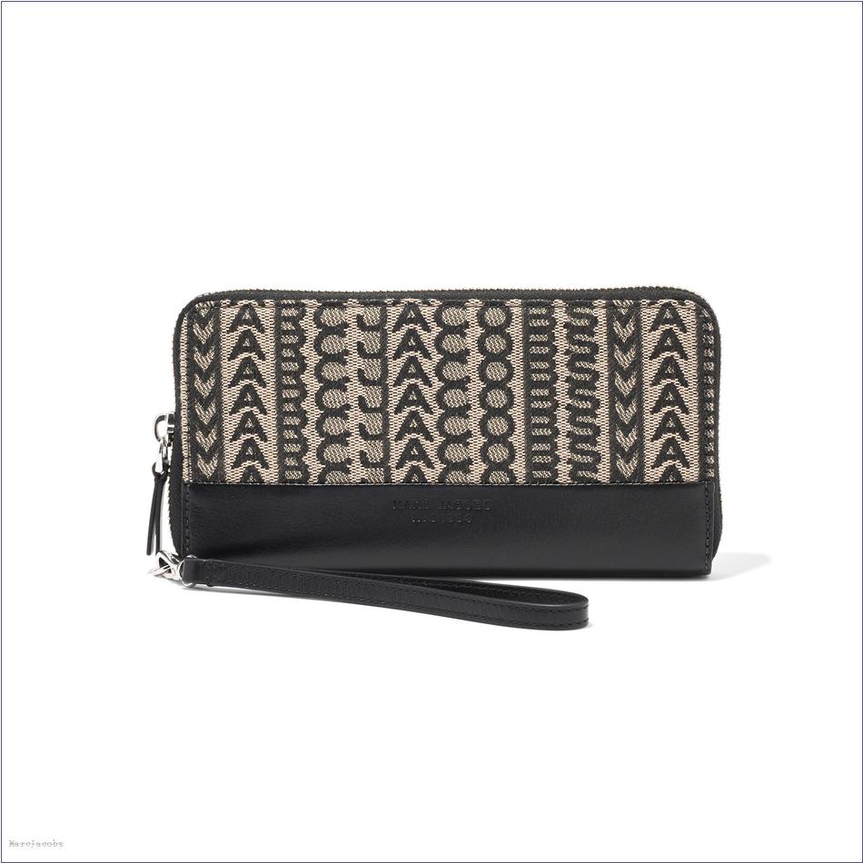  Marc Jacobs BEIGE MULTI MARCDOWN/View All Marcdown/The Monogram Jacquard Continental Wristlet Wallet